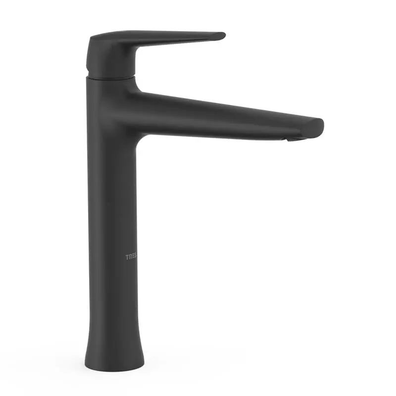 Grifo monomando lavabo tres fuji alto 266mm negro mate 28120301nm - Fuji -Tres