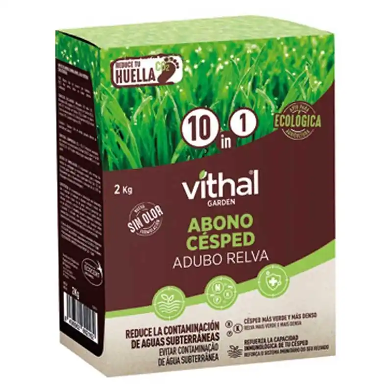 Abono para cesped vithal 10 en 1 granulado 2kg - Abono para césped