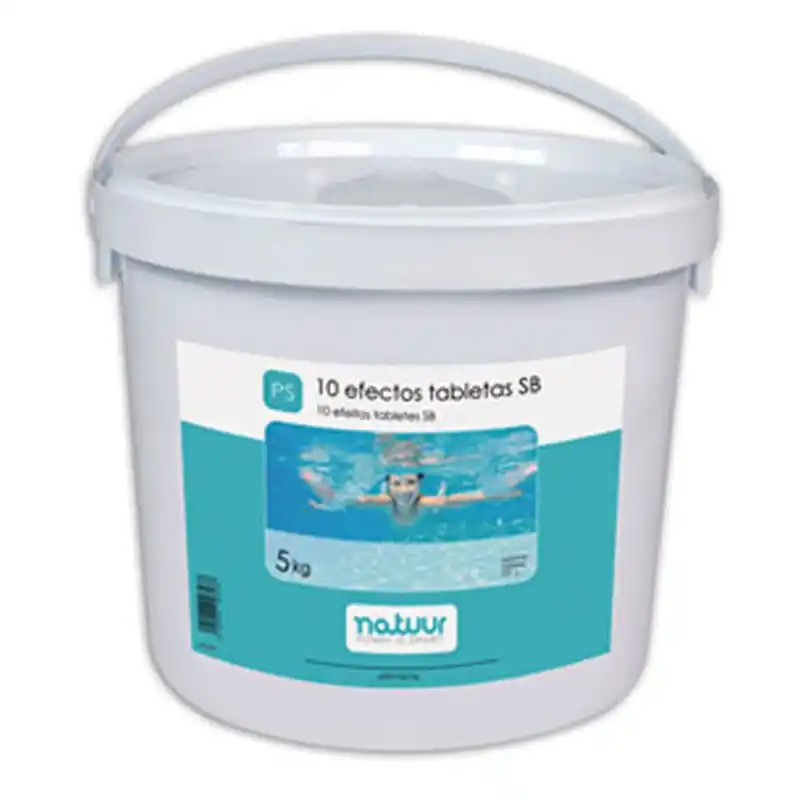 Cloro 10 acciones natuur tableta 250gr 5kg - Cloro piscina