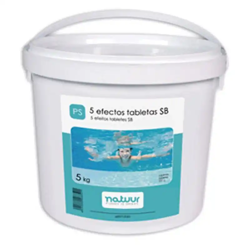 Cloro 5 acciones natuur tableta 250gr 5kg - Cloro piscina