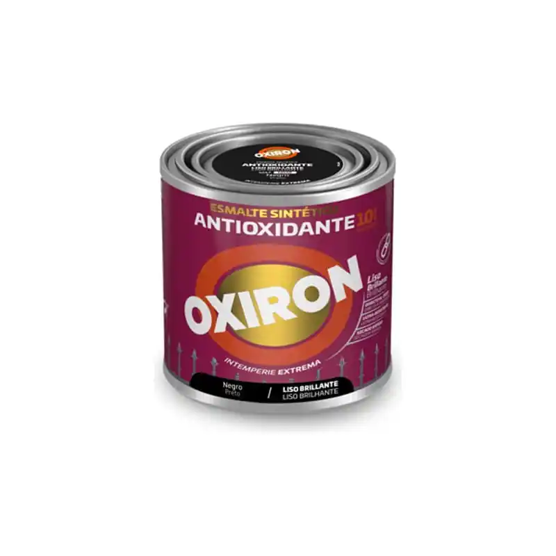 Esmalte titan oxiron liso brillo 250 ml negro - Pintura antióxido