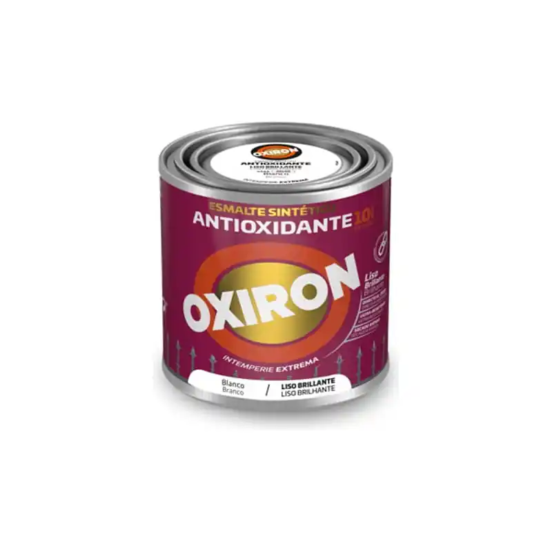 Esmalte titan oxiron liso brillo 750 ml blanco - Pintura antióxido