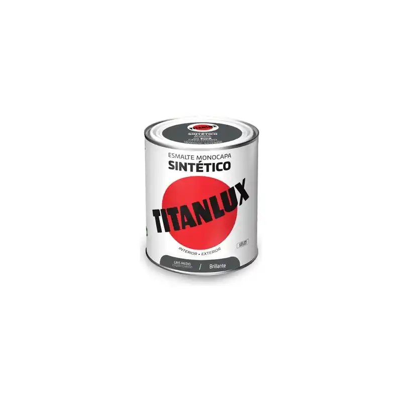 Esmalte sintetico titan brillo 0549 750 ml gris medio - Esmalte sintético