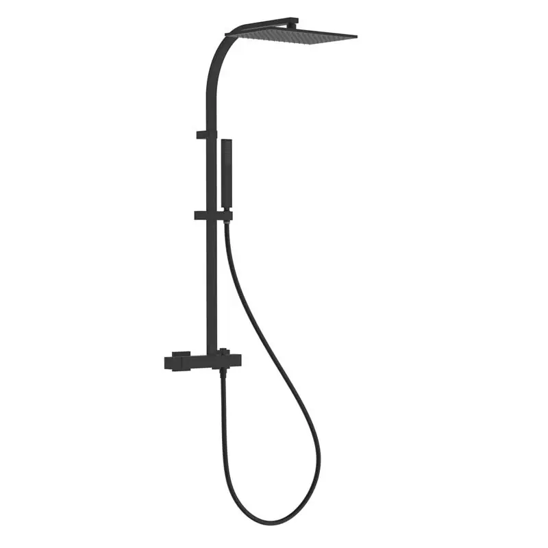 Conjunto monomando ducha slim tres mural 1020mm negro mate 20219101nm - Griferia Slim-Tres
