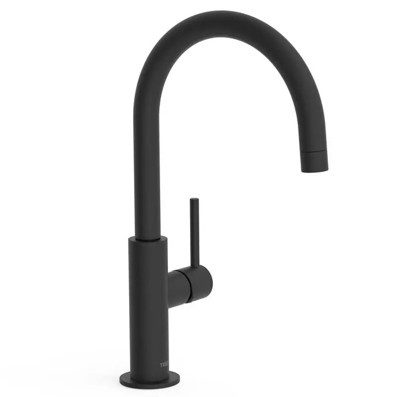 Monomando tres study alto con maneta lateral lavabo 324mm negro mate 26290402nm - STUDY TRES monomando lavabo curvo
