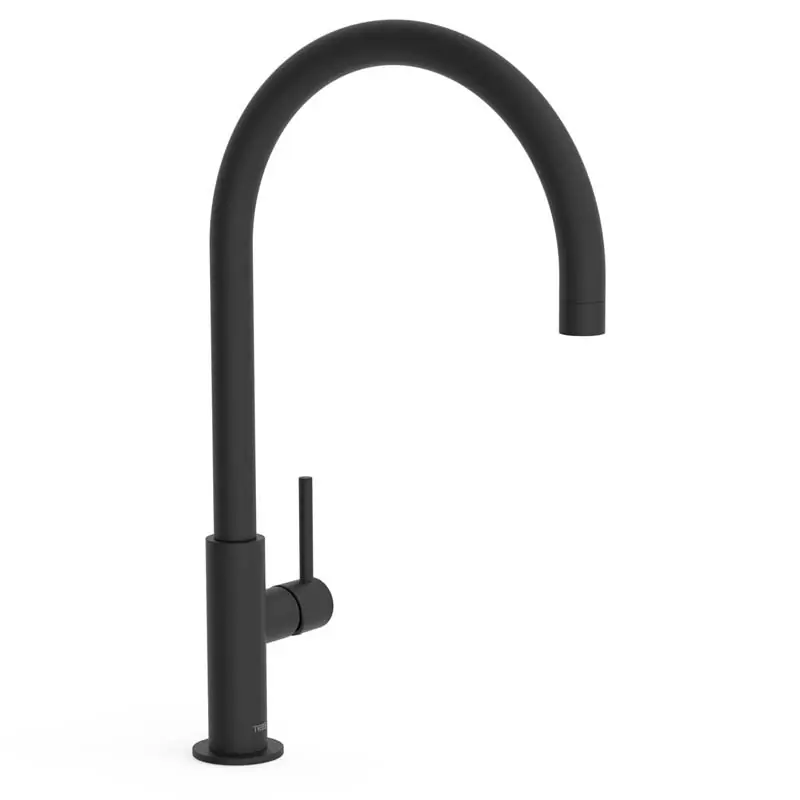 Monomando tres study alto con maneta lateral lavabo 418mm negro mate 26290401nm - STUDY TRES monomando lavabo curvo