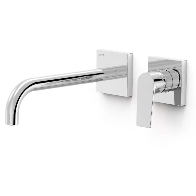 Monomando lavabo tres exclusive project-tres empotrado 240mm cromo 21130022