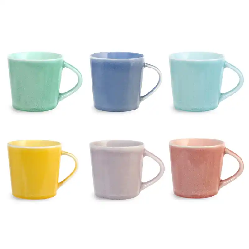 Taza mug coachella colors bone china 40cl surtido - Tazas desayuno, bols,mugs