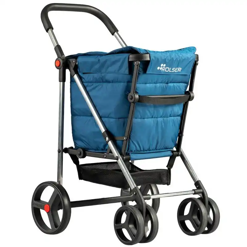 Carro compra rolser basket polar 4 ruedas giratorias marino - Carros de compra Rolser