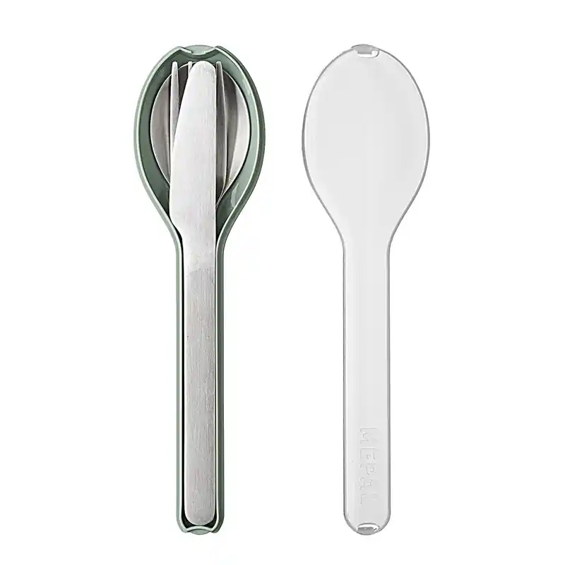 Juego de cubiertos mepal ellipse menta 3 unidades - Cubiertos mesa