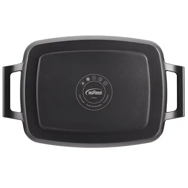Plancha asar inoxibar 18236 negra 36x24cm - Planchas grills