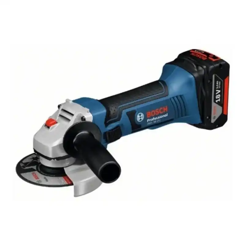 Amoladora angular a bateria bosch gws 18v-li + 2 bate 4 ah-800w 115mm