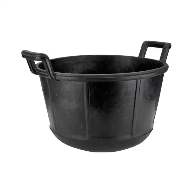 Carbonera de caucho bellota 30 l negra - Cubos, gavetas y capazos