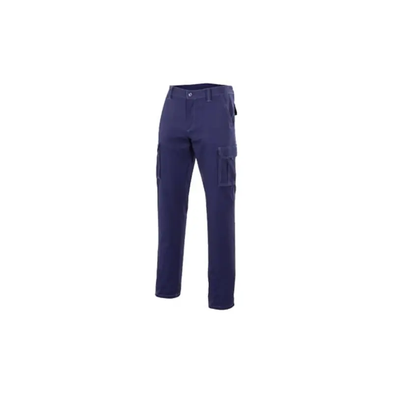 Pantalon poliester algodon 240 gr azul marino talla 38 - Pantalones multibolsillos
