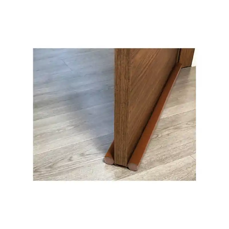 Burlete bajo puerta doble rollo pvc 95 cm marron - Burletes para puertas