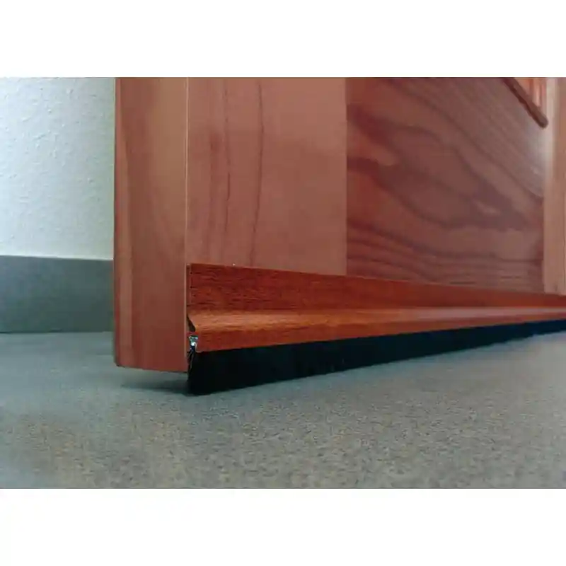 Burlete bajo puerta adhesivo labio aluminio 105 cm sapeli - Burletes para puertas