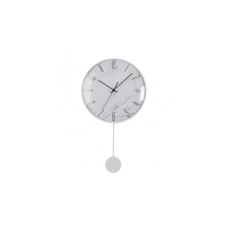 Reloj de pared c/pendulo blanco 29 cm - Reloj de cocina