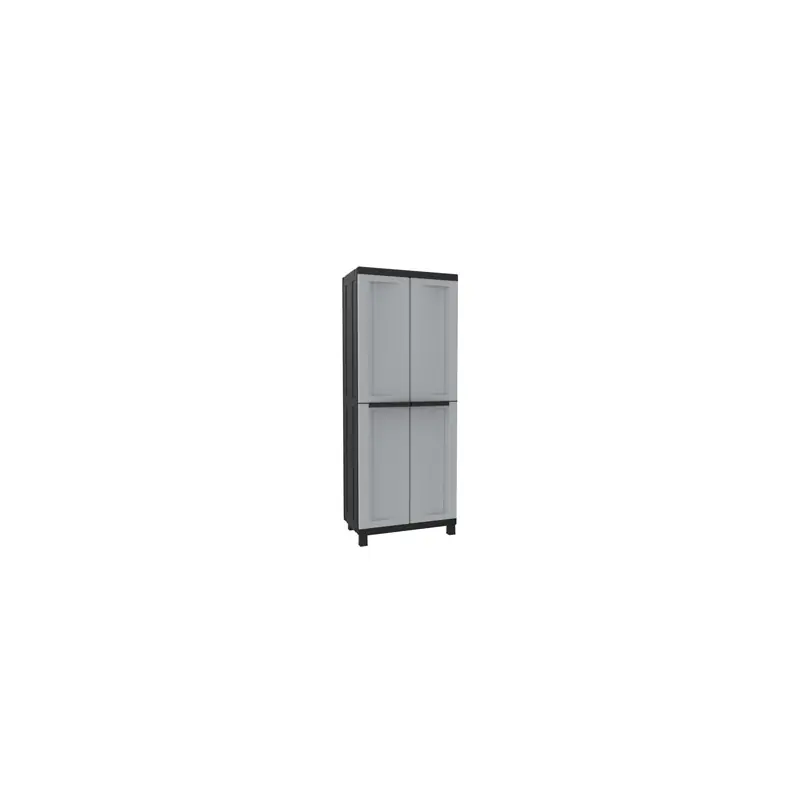 Armario resina escobero 2 puertas negro gris twist black 68 x 39 x 170 cm - Baules resina