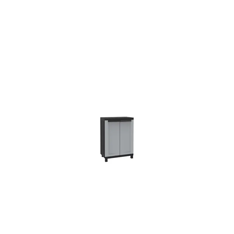 Armario resina medio 2 puertas negro gris twist black 68 x 39 x 1,5 cm - Baules resina