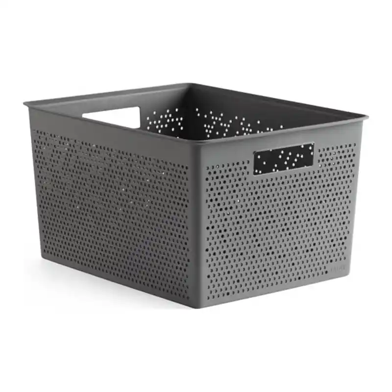 Cesta ordenacion bohol 20 l gris antracita - Cajas organizadoras