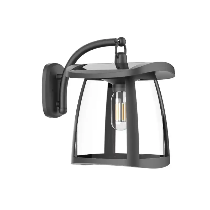 Aplique solar zeffa 350lm 4000k 3.18w negro - Lámparas solares
