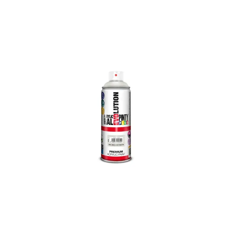 Pintura spray acrilica evolution brillo 520 cc blanco grisaceo - Pintura en spray