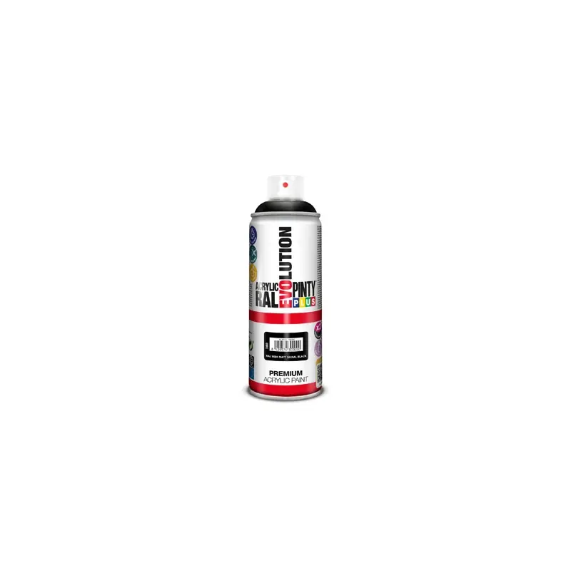 Pintura spray acrilica evolution mate 520 cc negro señales - Pintura en spray