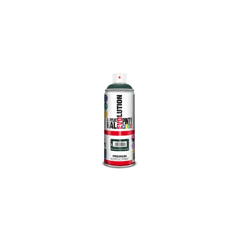 Pintura spray acrilica evolution mate 520 cc verde musgo - Pintura en spray
