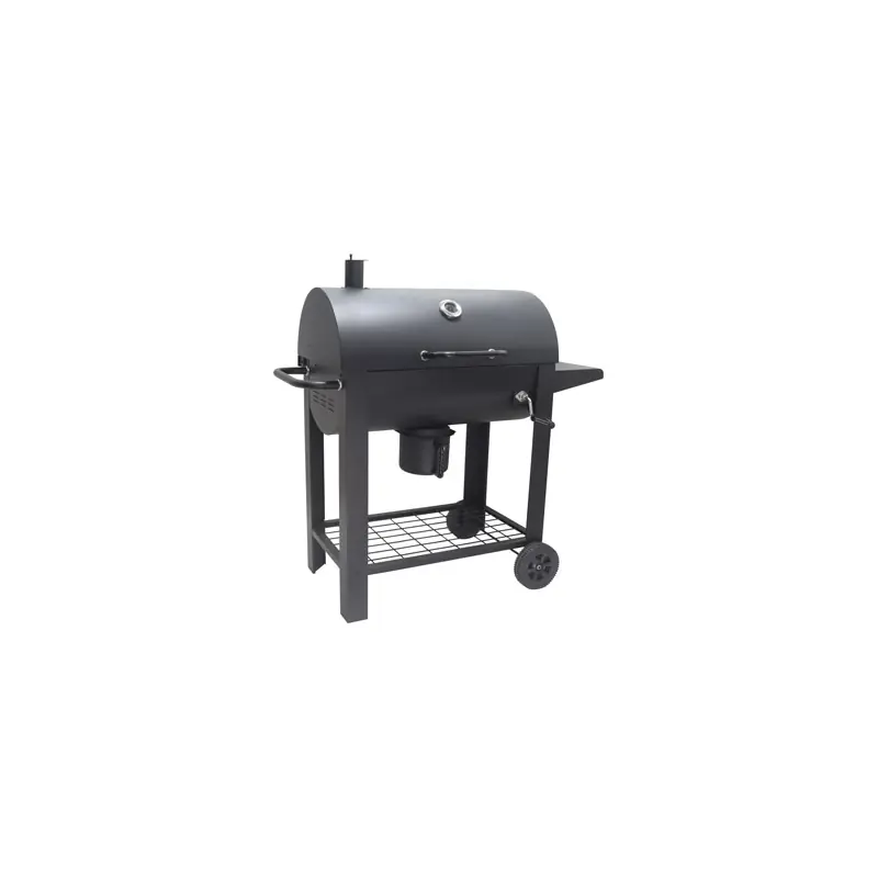 Barbacoa carbon barril con mesa auxiliar 116 x 58 x 118 cm - Barbacoas de carbón