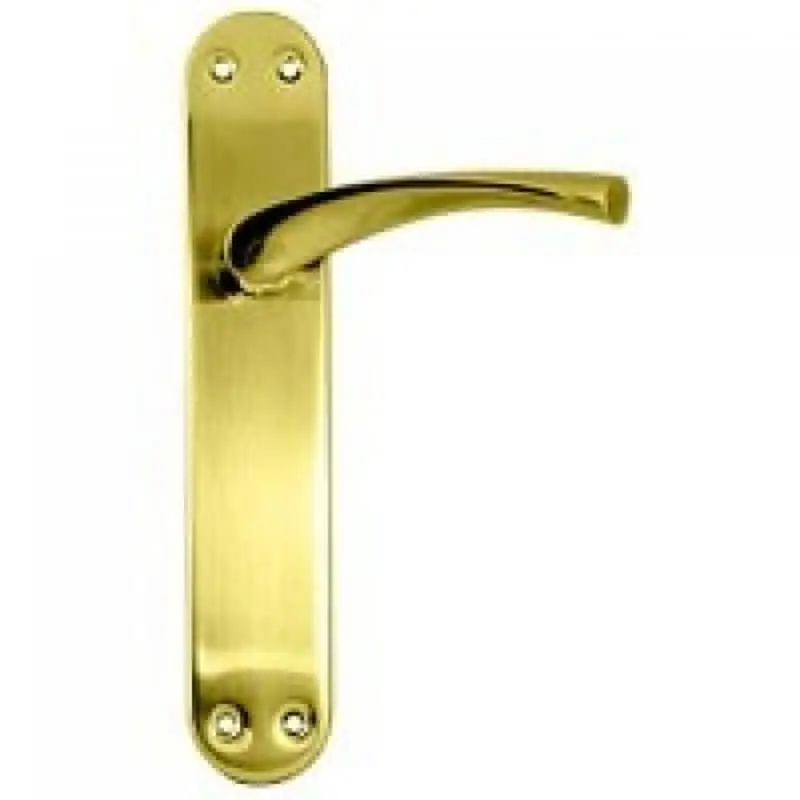 Juego 2 manillas placa micel707 ls acero laton satinado - Manetas puertas