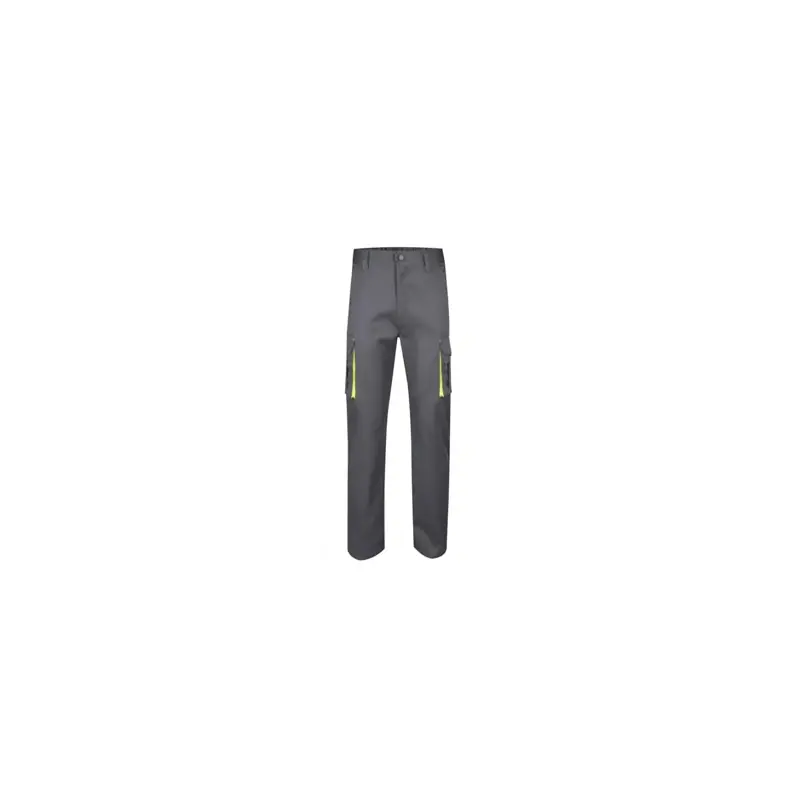 Pantalon stretch 240 gr fluor match gris / amarill talla 50 - Pantalones multibolsillos