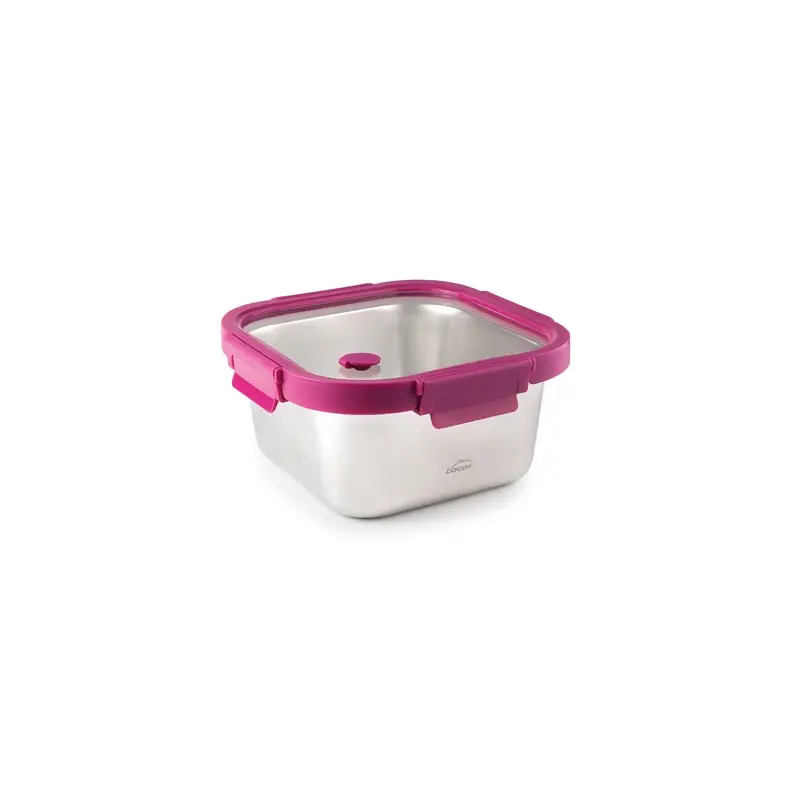Recipiente cuadrado lacor etern 640 ml rosa - Táper