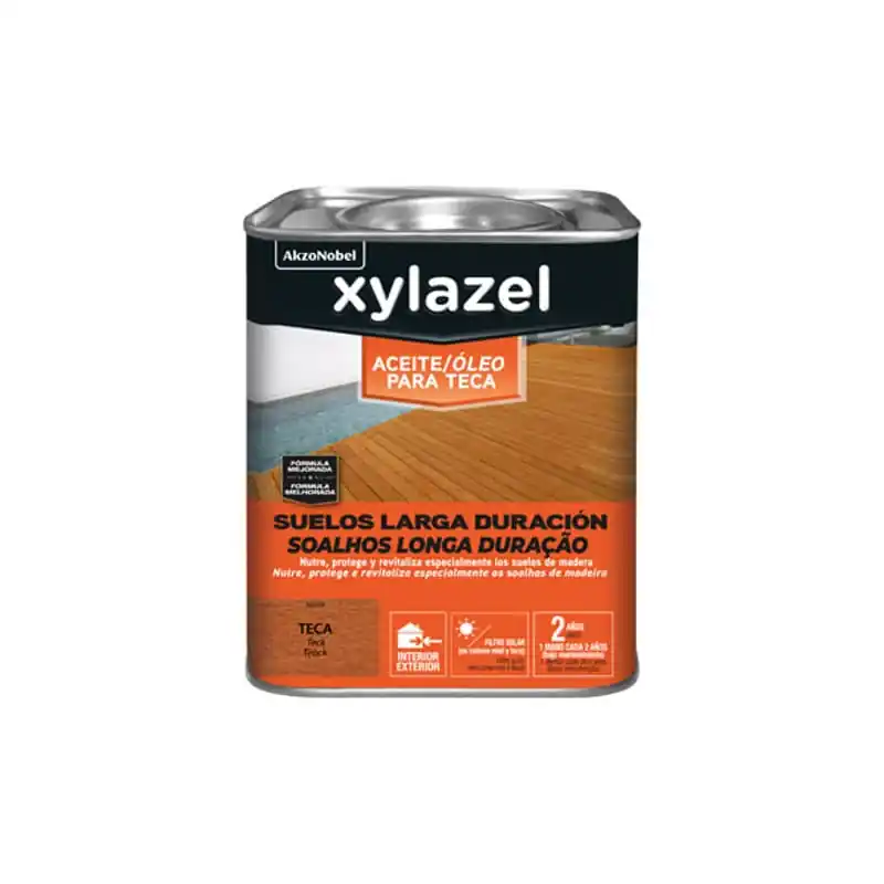 Aceite teca xylazel suelos larga duracion 2,5 l - Aceite para madera