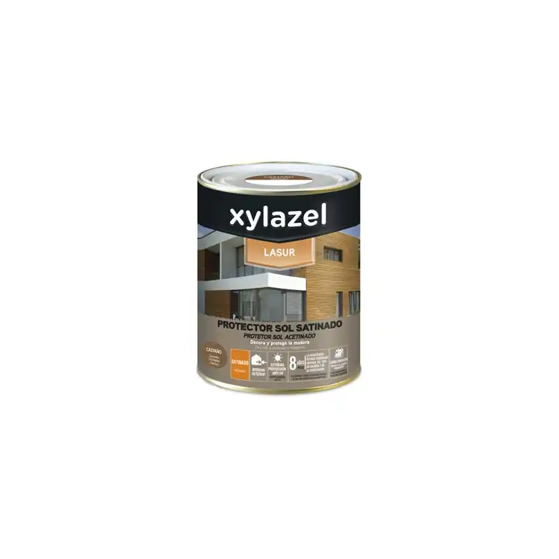 Lasur xylazel sol satinado 750 ml castaño - Reparador de madera