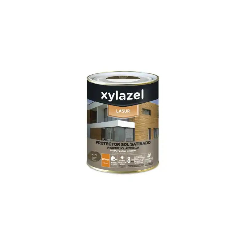 Lasur xylazel sol satinado 750 ml nogal - Reparador de madera