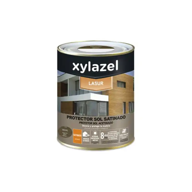 Lasur xylazel sol satinado 250 ml nogal - Reparador de madera