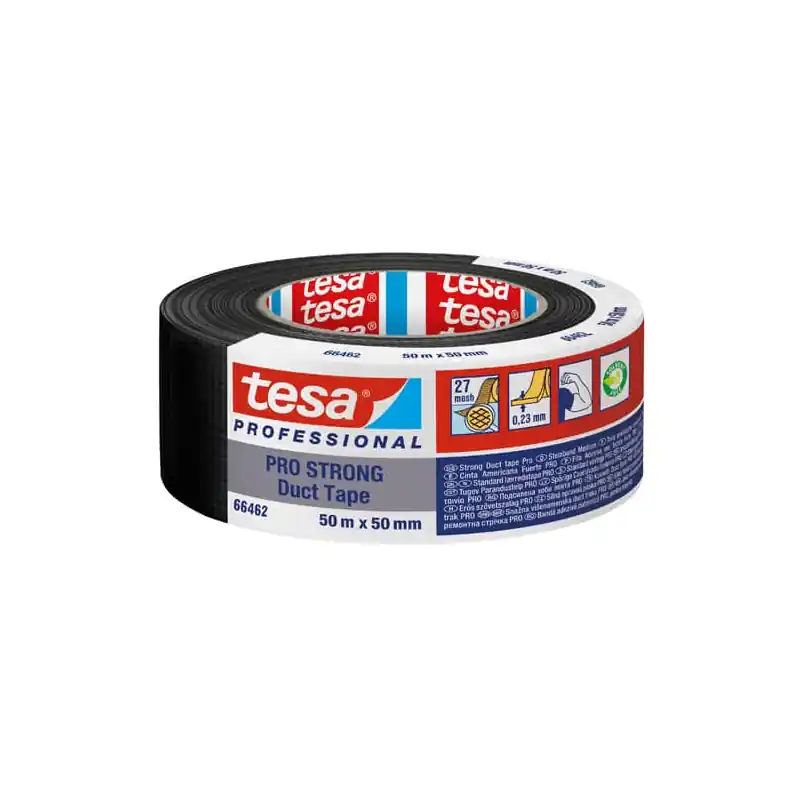 Cinta americana tesa eco pro strong 50 m x 50 mm negro