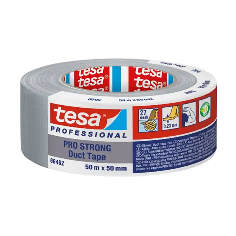 Cinta americana tesa eco pro strong 50 m x 50 mm gris