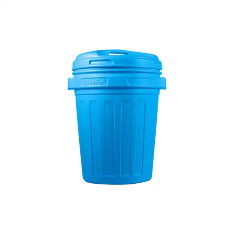 Cubo basura con tapa rosca 70 l azul - Cubos de basura