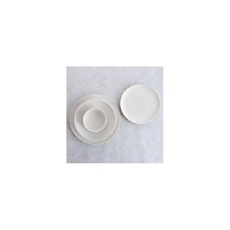 Plato porcelana bidasoa blanca fosil llano 26 cm - Platos