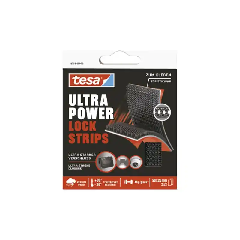 Tira union desmontable ultra power lock (4 uds) 5 cm x 25 mm - Cinta doble cara