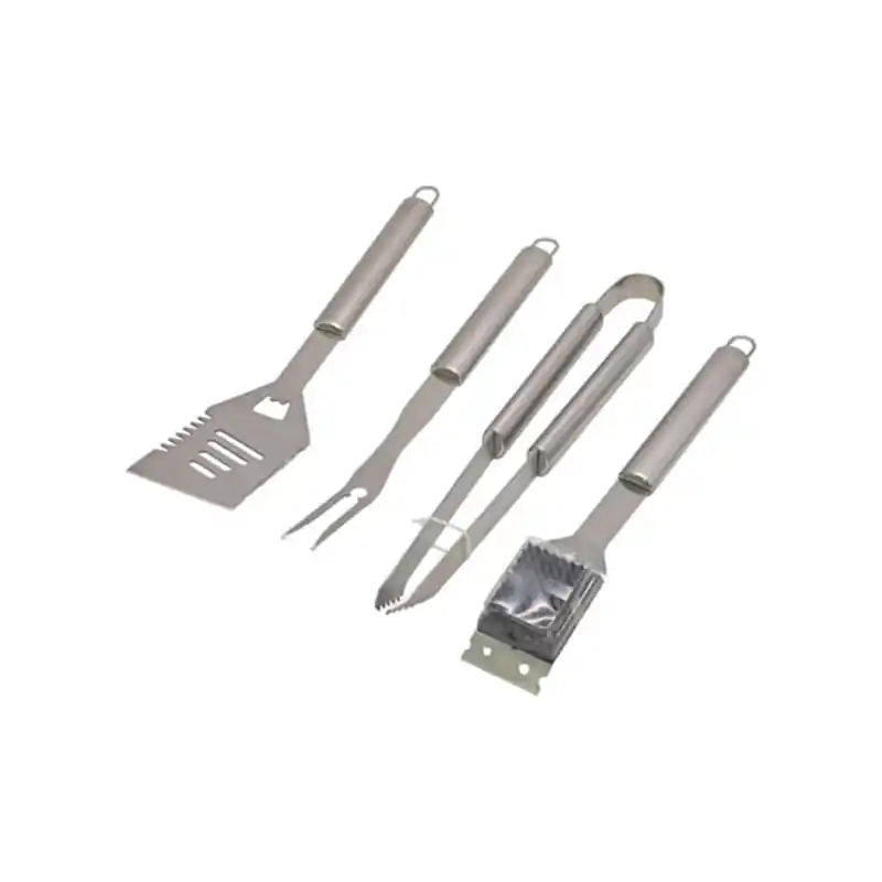 Accesorios barbacoa 4 piezas natuur