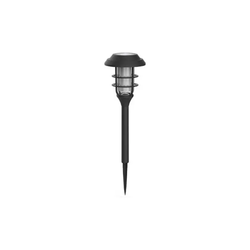 Baliza solar led negra ip44 efecto llama - Lámparas solares