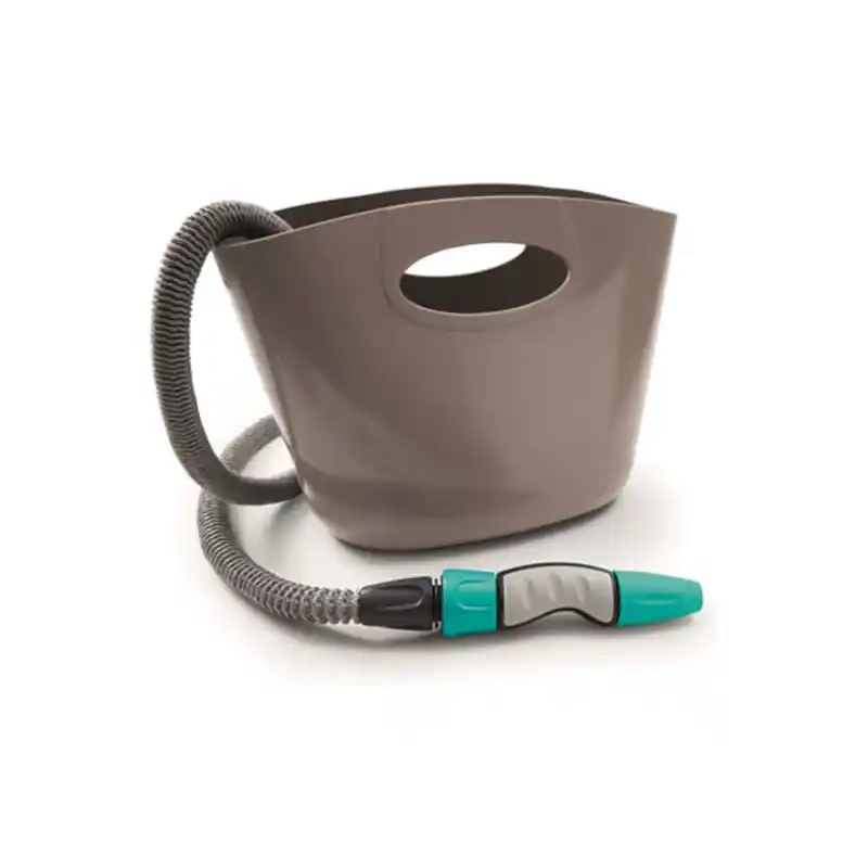Manguera extensible aquapop gris hasta 15 m - Mangueras de riego jardín
