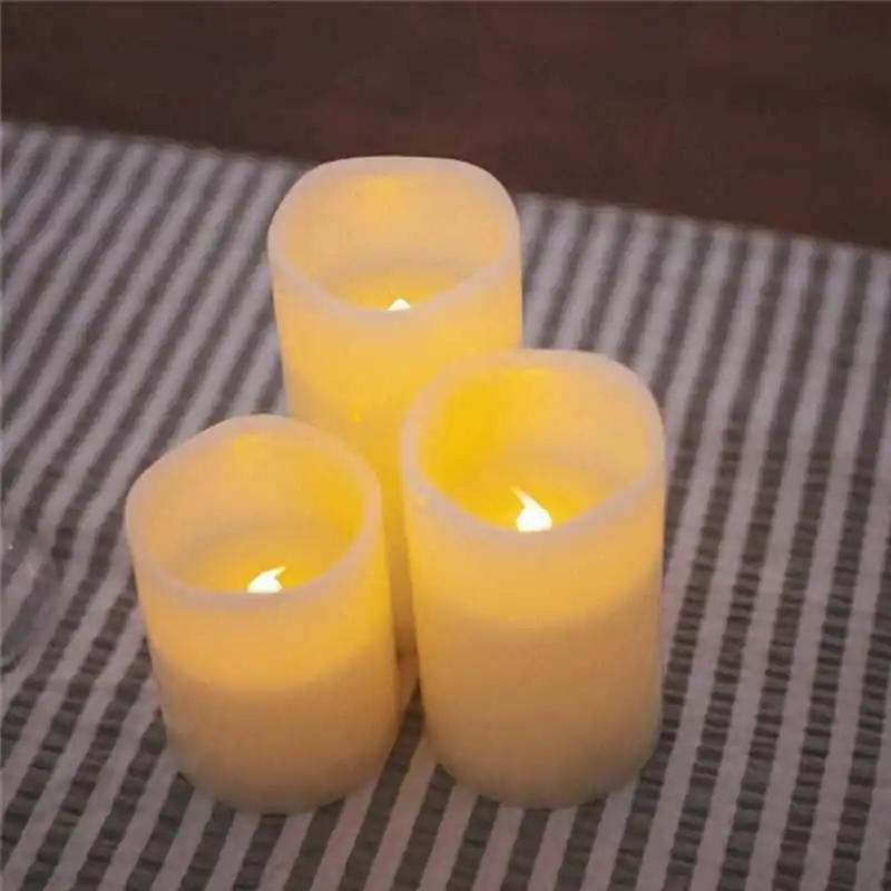 Velas dolo 20 lm luz calida y efecto llama pack de 3 - Velas decorativas