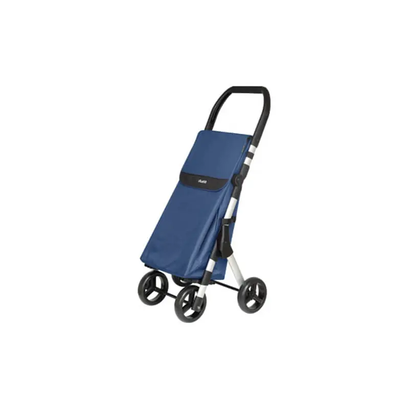 Carro compra plegable duett 4 ruedas muuvi azul - Carro de compra Play
