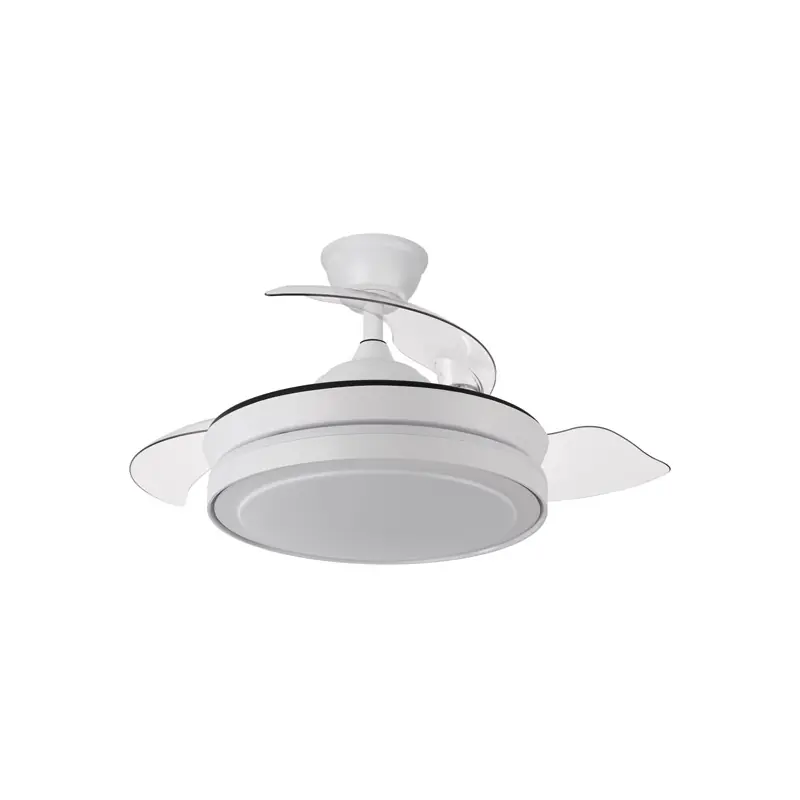 Ventilador de techo palas retractil mini blanco plafon Ø40cm 35w - Ventiladores de techo