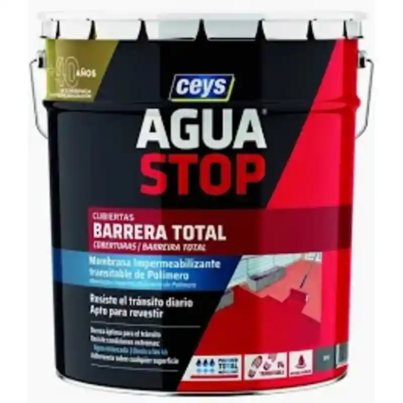 Impermeabilizante ceys aguastop barrera total 14kg blanco - Impermeabilizante exterior