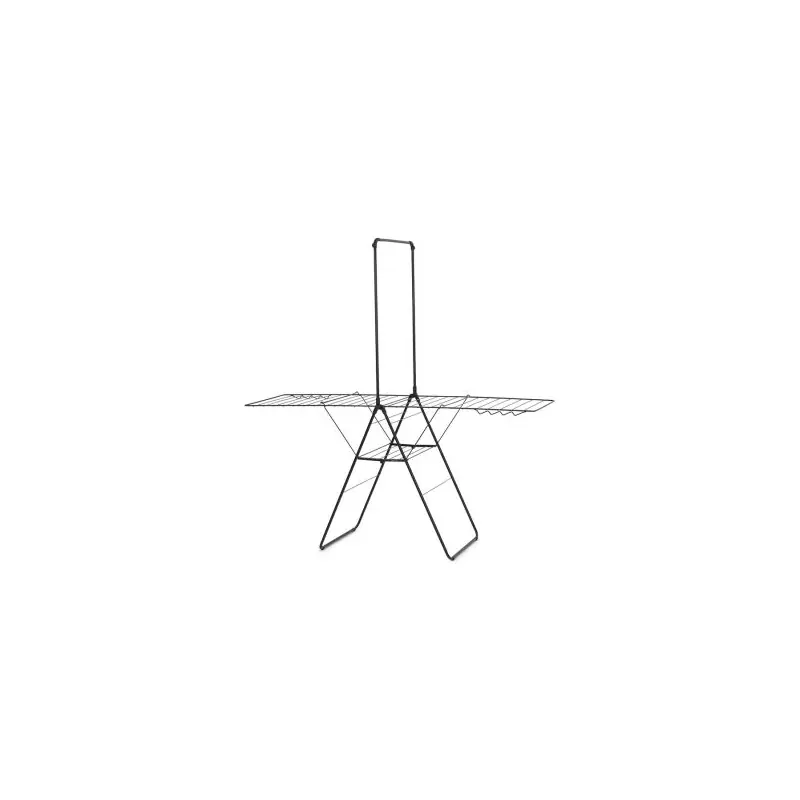 Tendedero plegable brabantia con alas y barra para perchas negro 20m