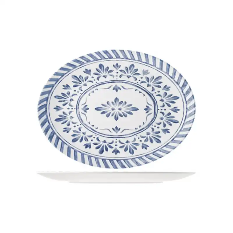 Bandeja melamina azulejo oval 35x26cm - Bandejas